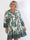 Milania Flower - Elastisk blommig plus size klänning med volanglager