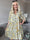 Milano Gold Flower Midi - Klänning med guldblad och lager-på-lager-look