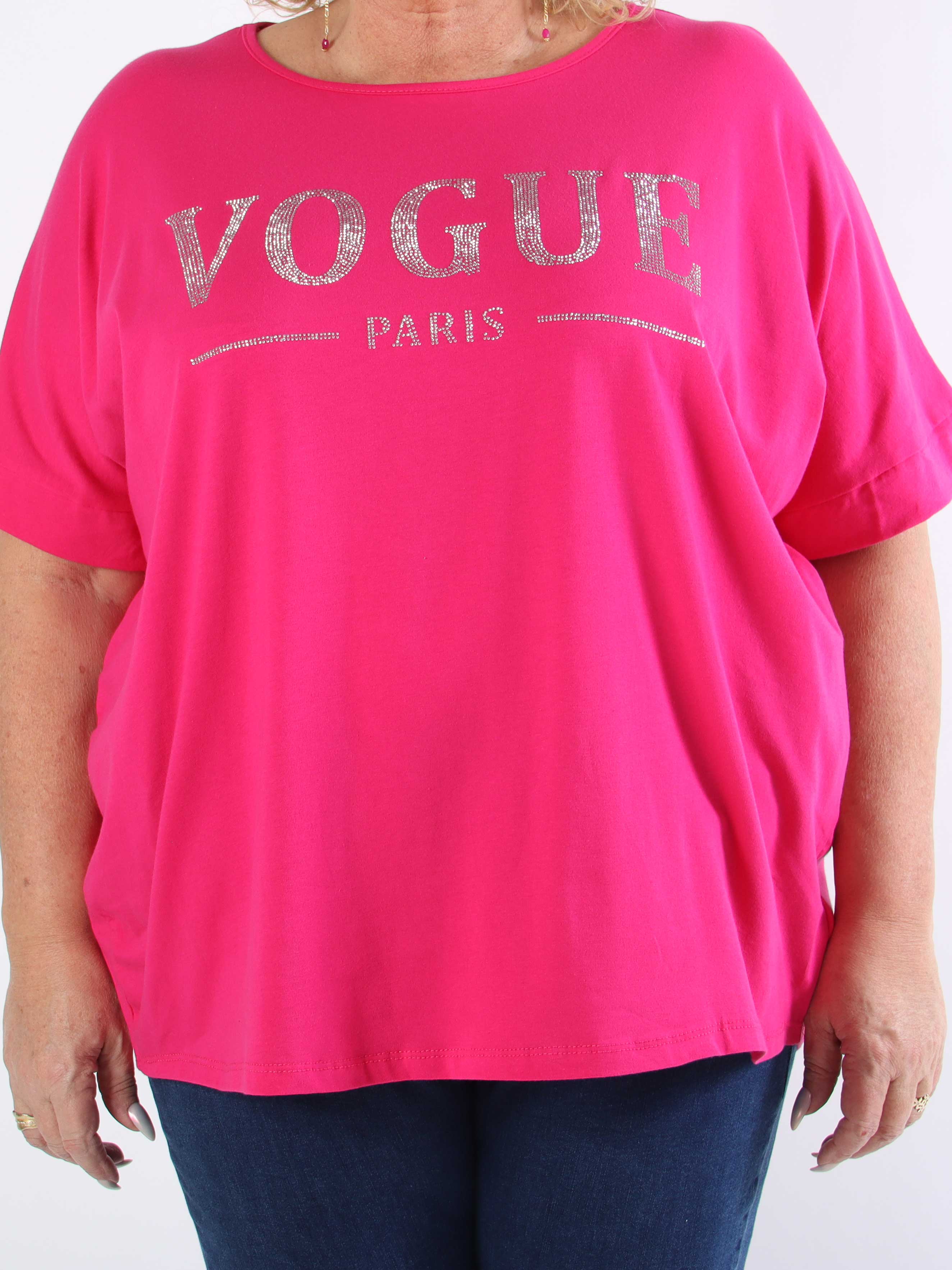 Mintu - T-shirt med mockapressning i plus size