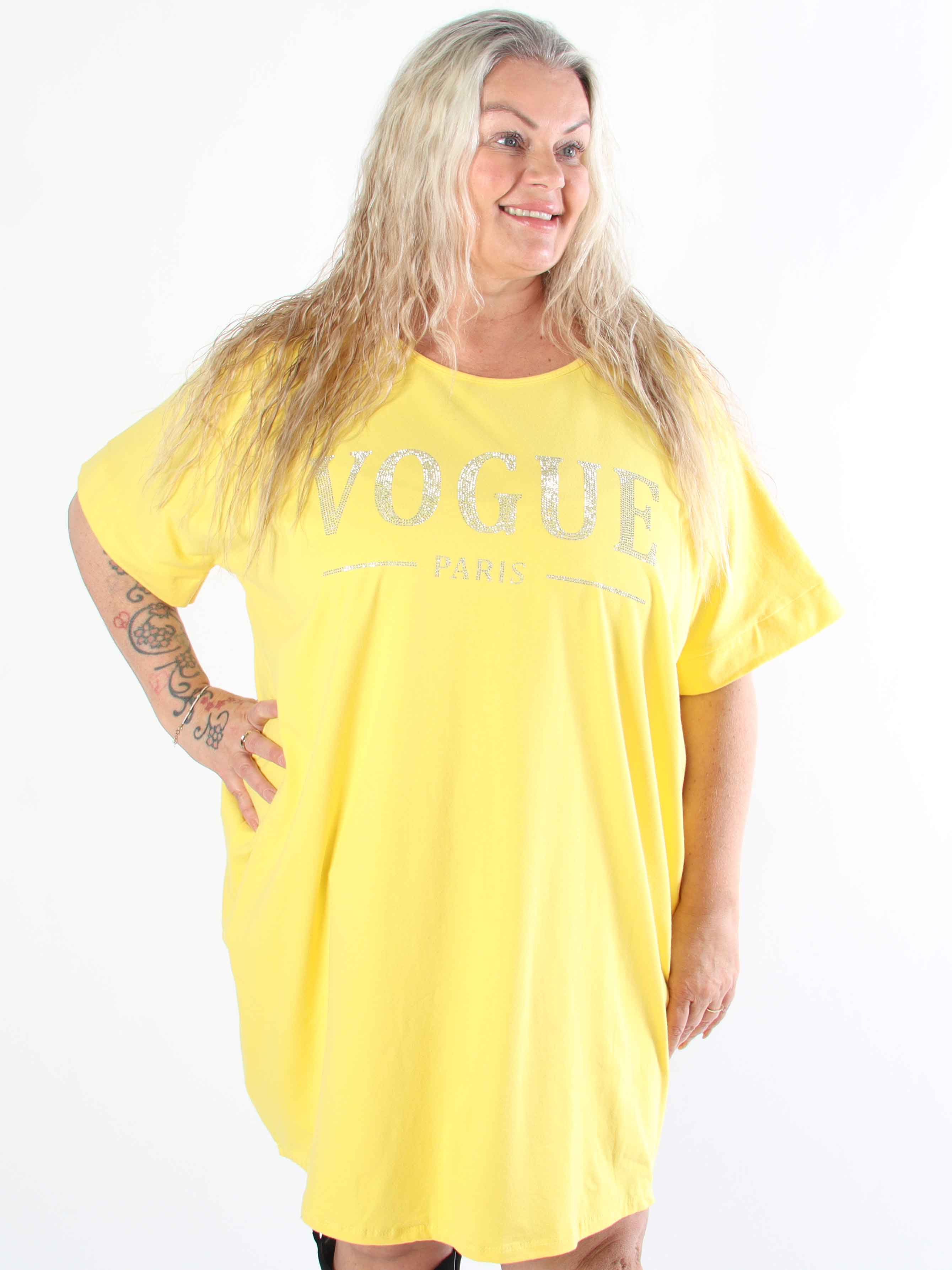 Mintu Dress - Plus size t-shirtklänning i bomull med slits