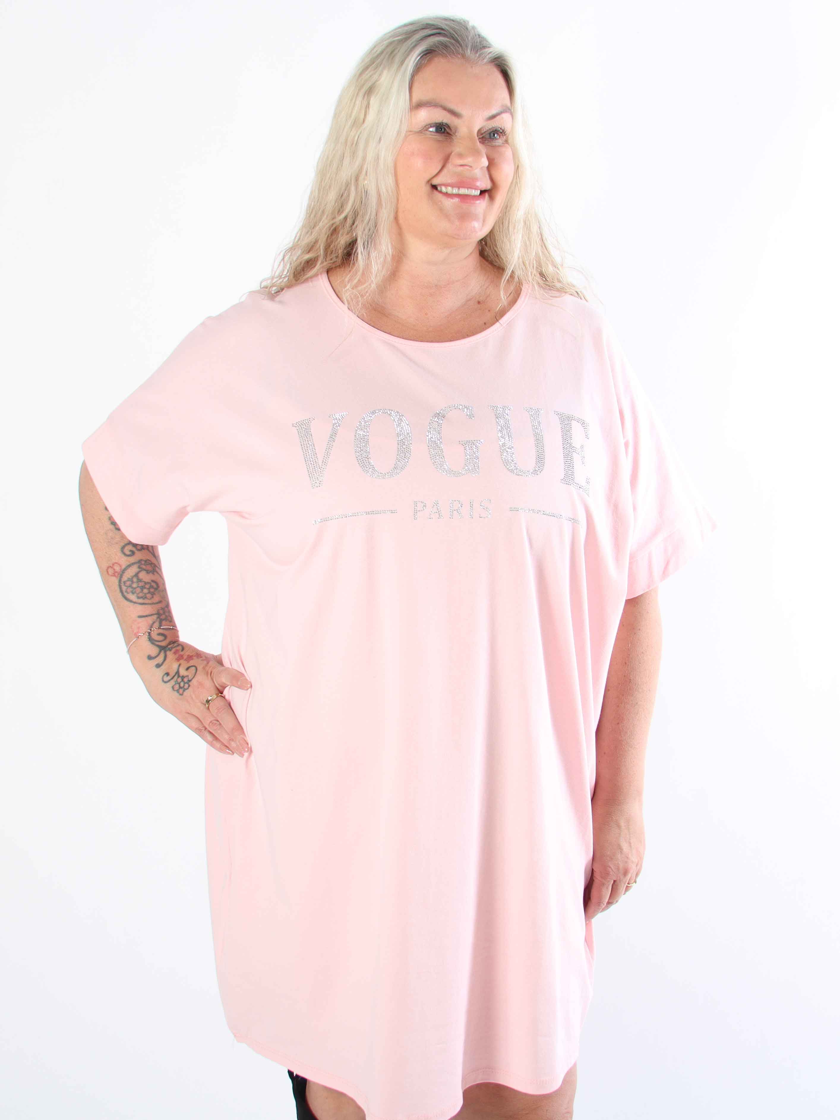 Mintu Dress - Plus size t-shirtklänning i bomull med slits