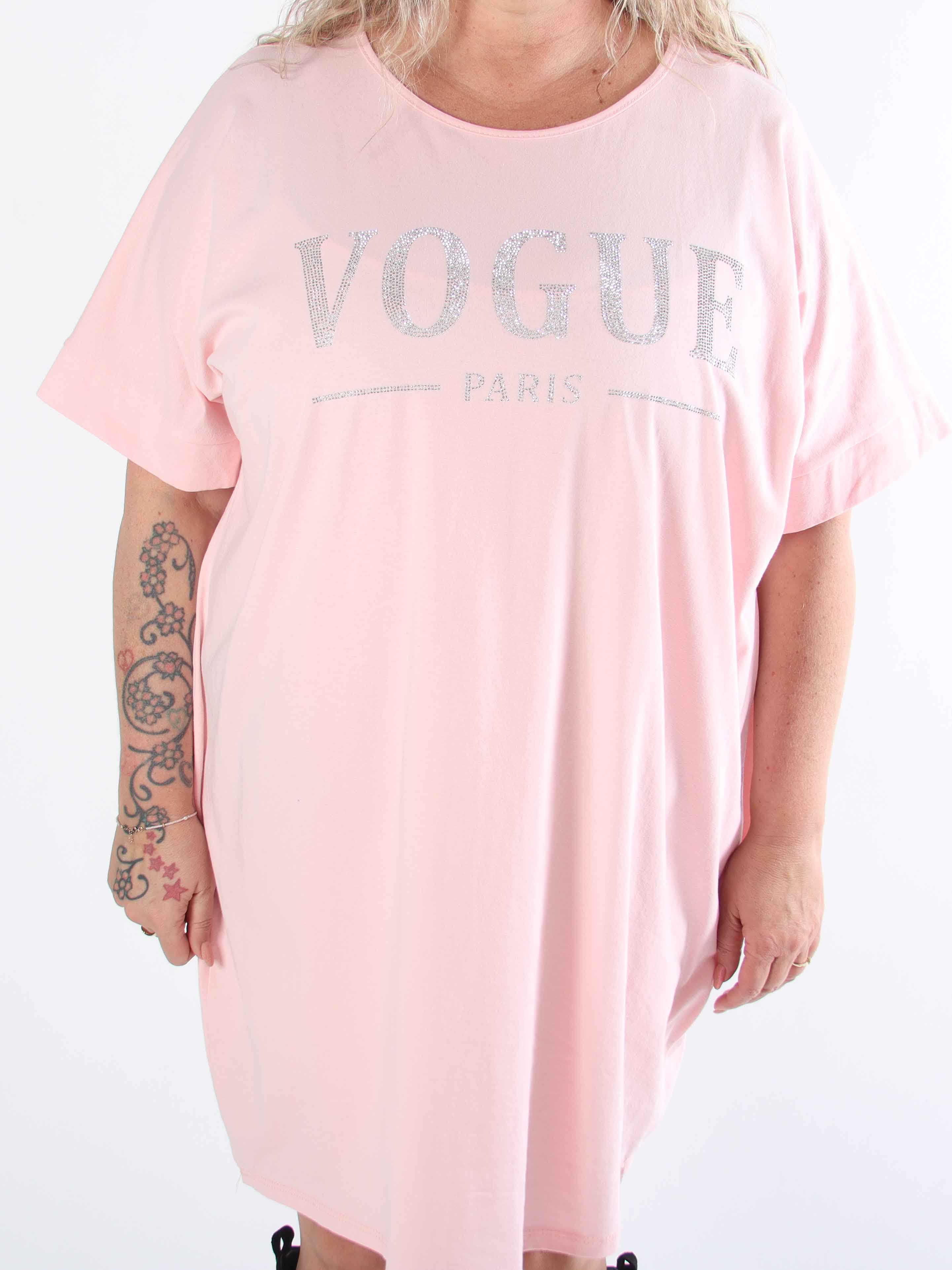 Mintu Dress - Plus size t-shirtklänning i bomull med slits