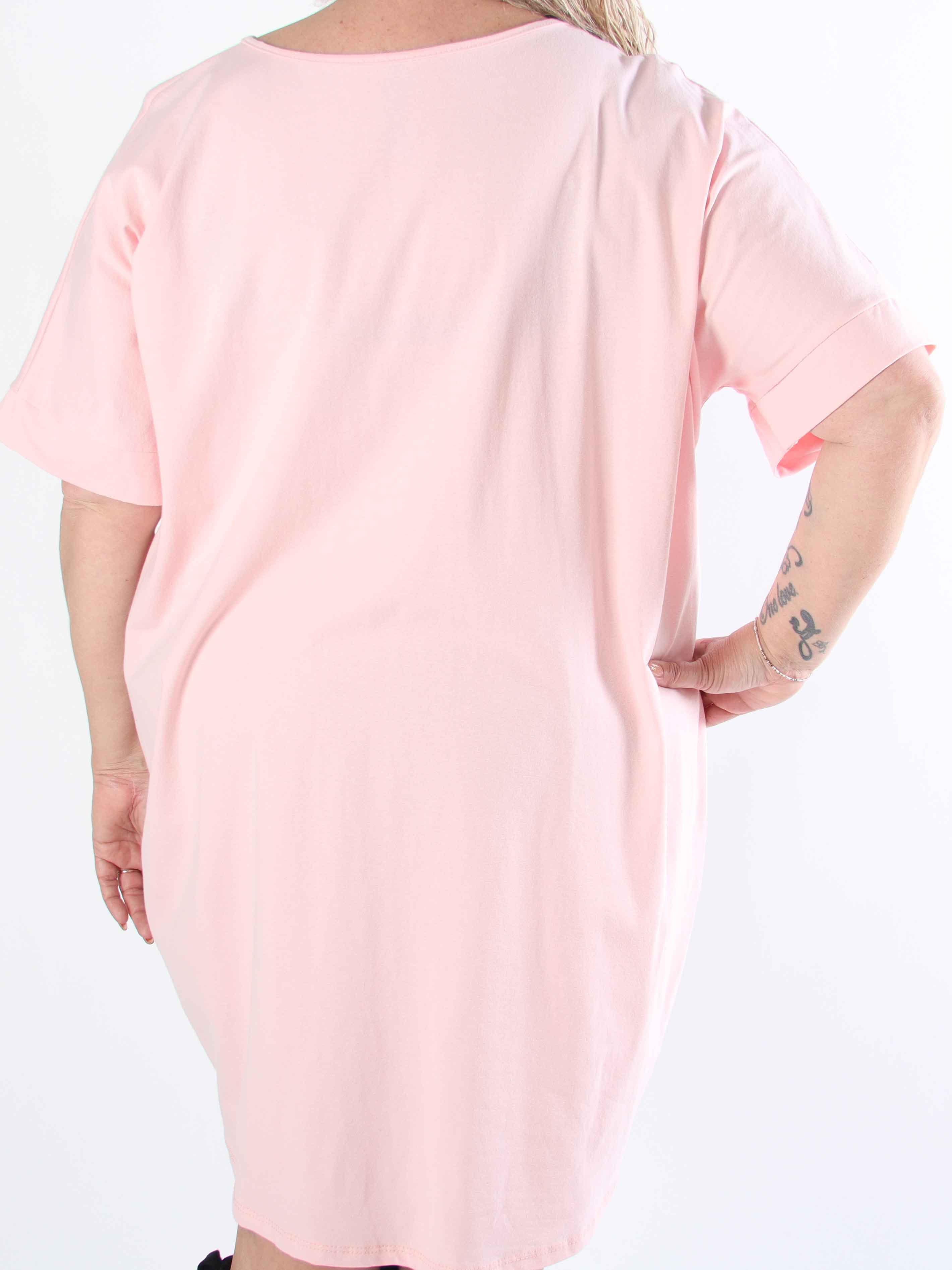 Mintu Dress - Plus size t-shirtklänning i bomull med slits