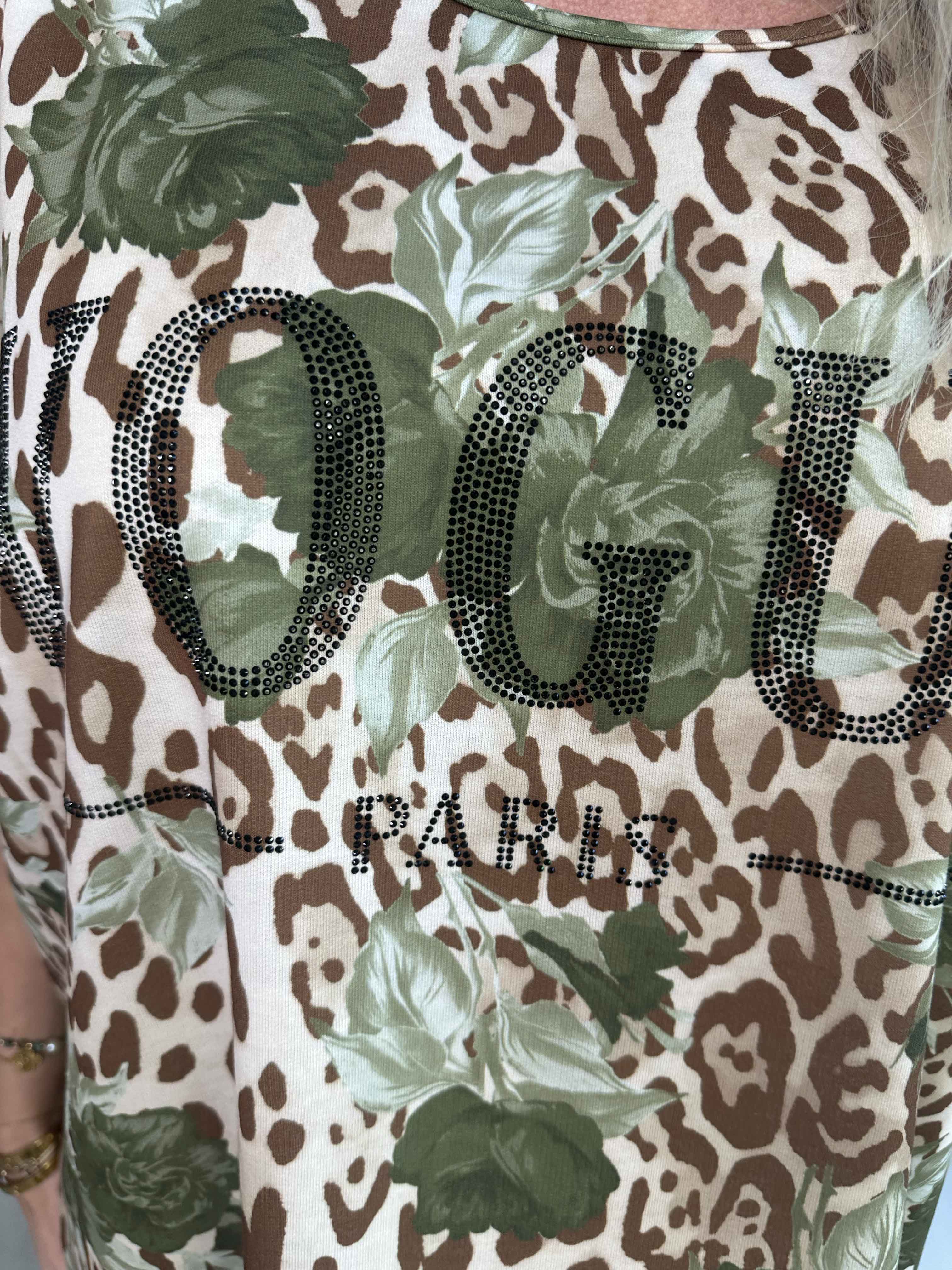 Mintu Leo - T-shirt i mjuk bomull med leopardtryck