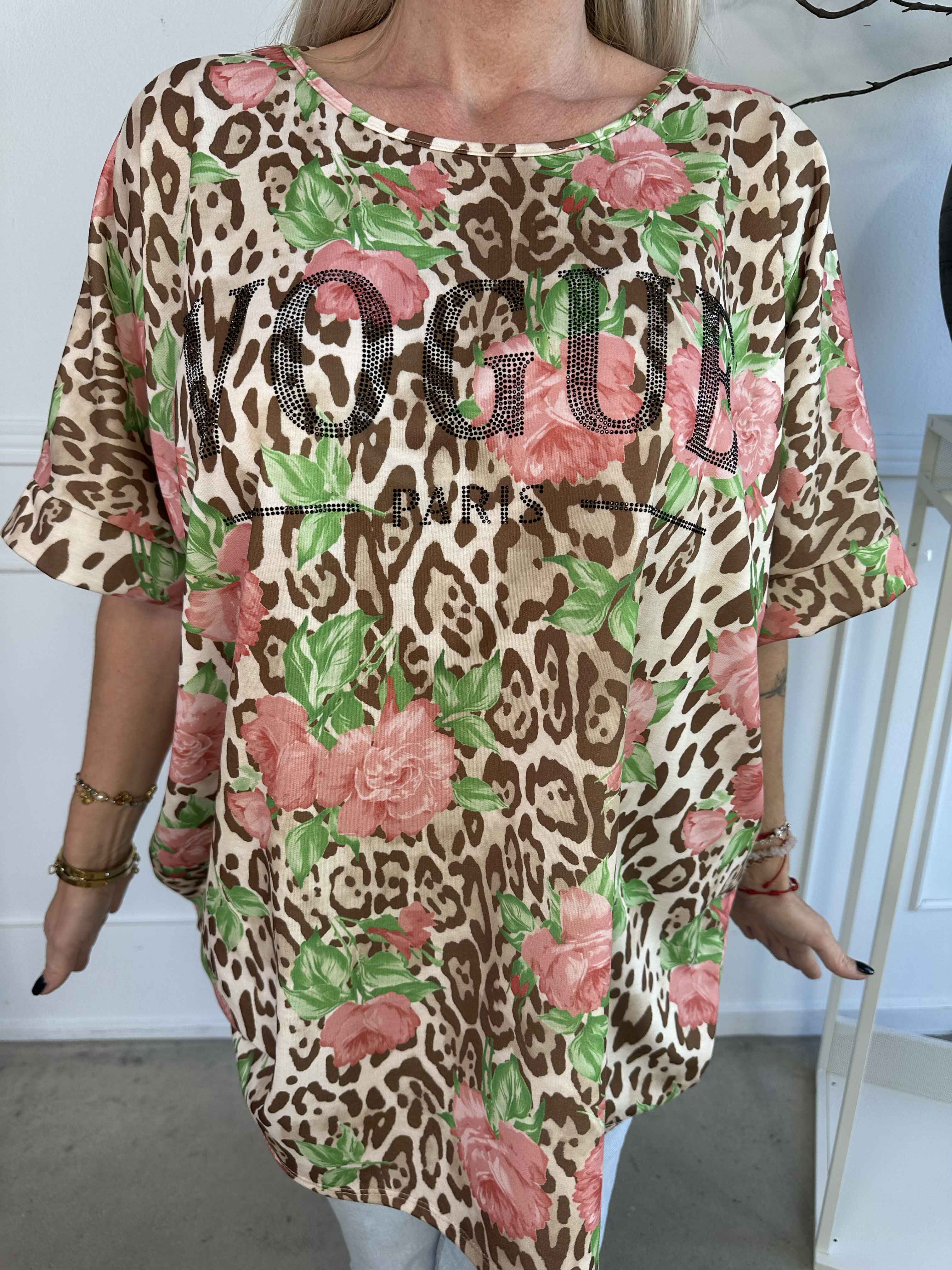 Mintu Leo - T-shirt i mjuk bomull med leopardtryck