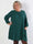 Nancy Glitter Short L/S - Plisserad plus size klänning med fickor och glitter