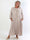 Nancy Long Sleeve - Lång plus size klänning med plissering och fickor