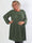 Nancy Short L/S - Plus size klänning med plissering och fickor