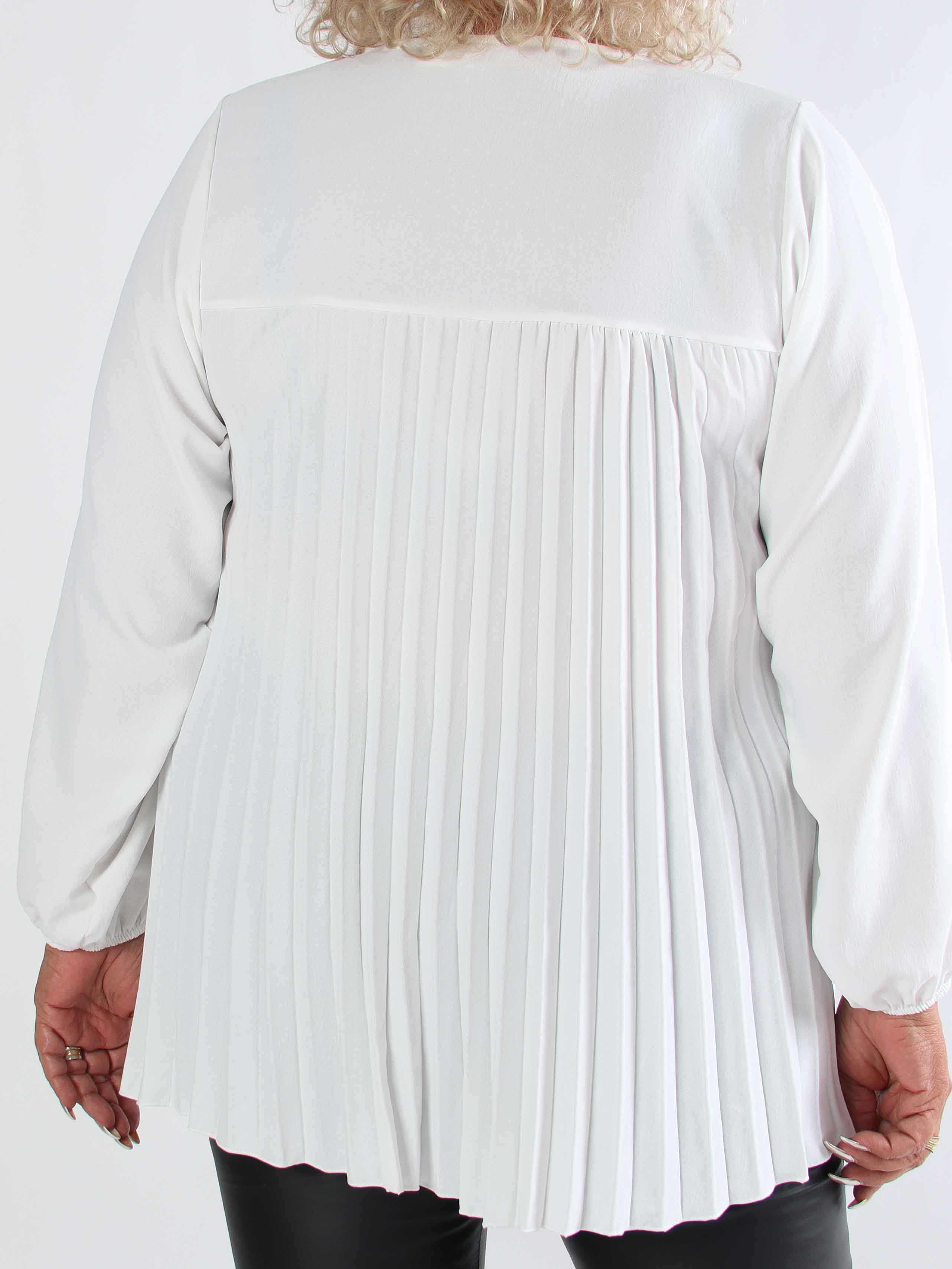 Nancy Shirt L/S - Söt plus size blus med plissering