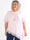 Nitza - Plus size t-shirt i bomuld med skråtskåret bund og elegante blondekanter