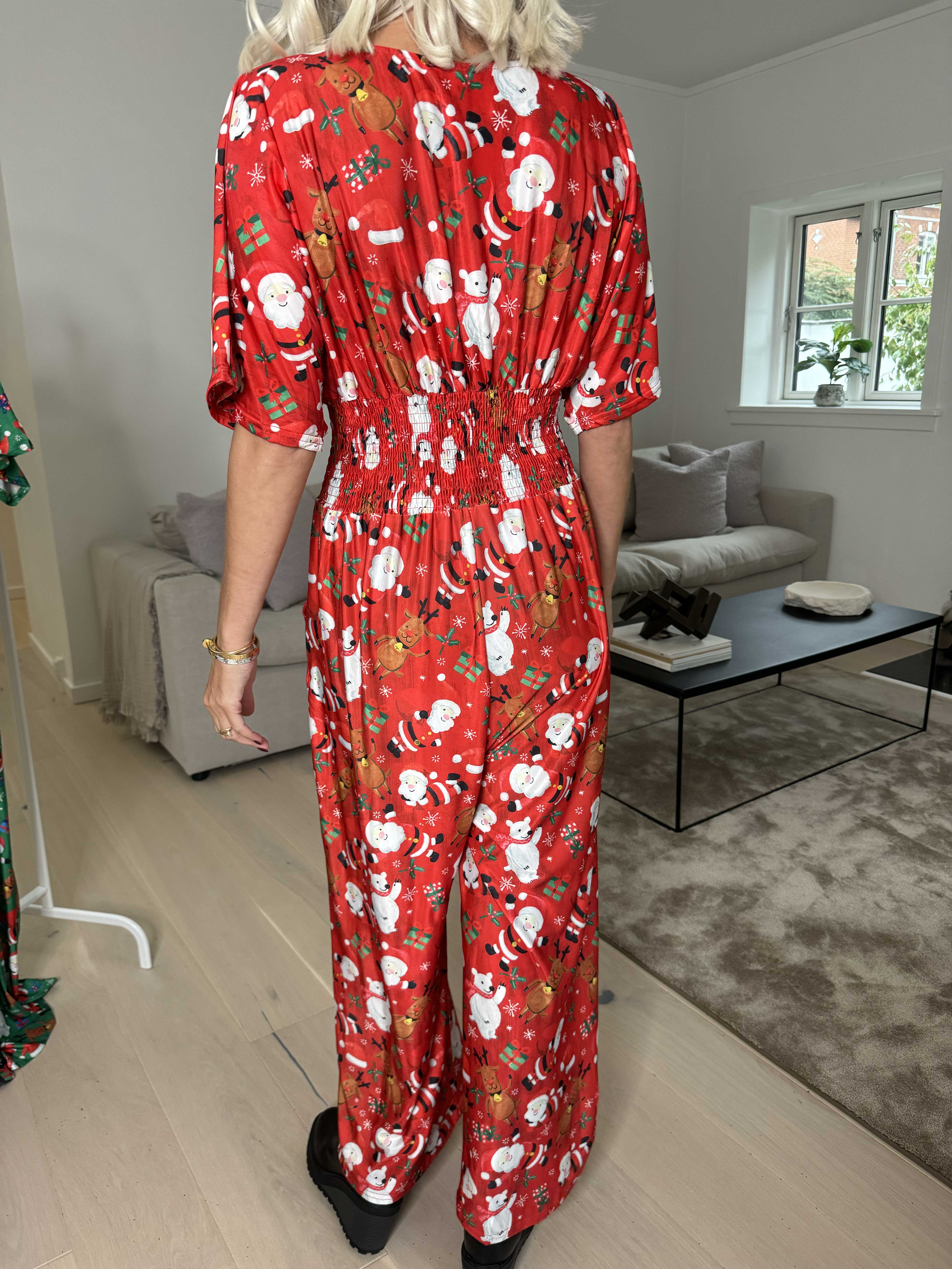 Pams Christmas Jumpsuit - Jumpsuit med resår och julmotiv