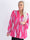 Pams Pattern Shirt L/S - Elastisk plus size blus i skrynkelfritt tyg