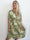 Pams Bloomfall Short - Elastisk kjole med blomstermotiver og guld dutter