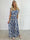 Pams Blossom Sleeveless - Lång elastisk klänning i blommigt mönster