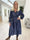 Pams Denim Midi L/S - Klänning med smock i midjan