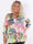 Pams Elements Shirt L/S - Elastisk plus size blus i skrynkelfritt tyg med långa ärmar