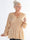 Pams Glitter Shirt L/S - Plus size blus med paljetter och långa ärmar