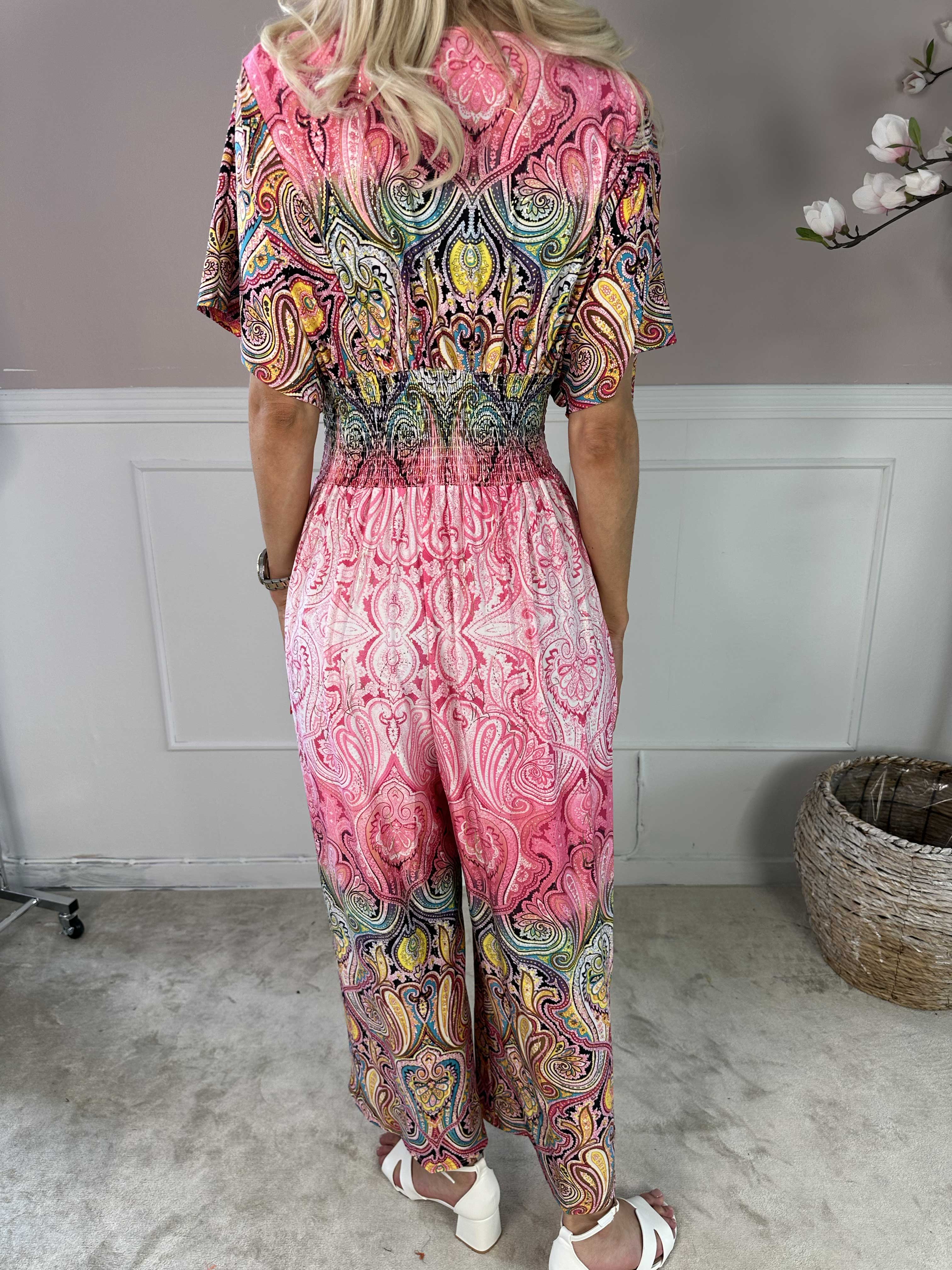 Pams Paisley Jumpsuit - Elastisk jumpsuit med mönster