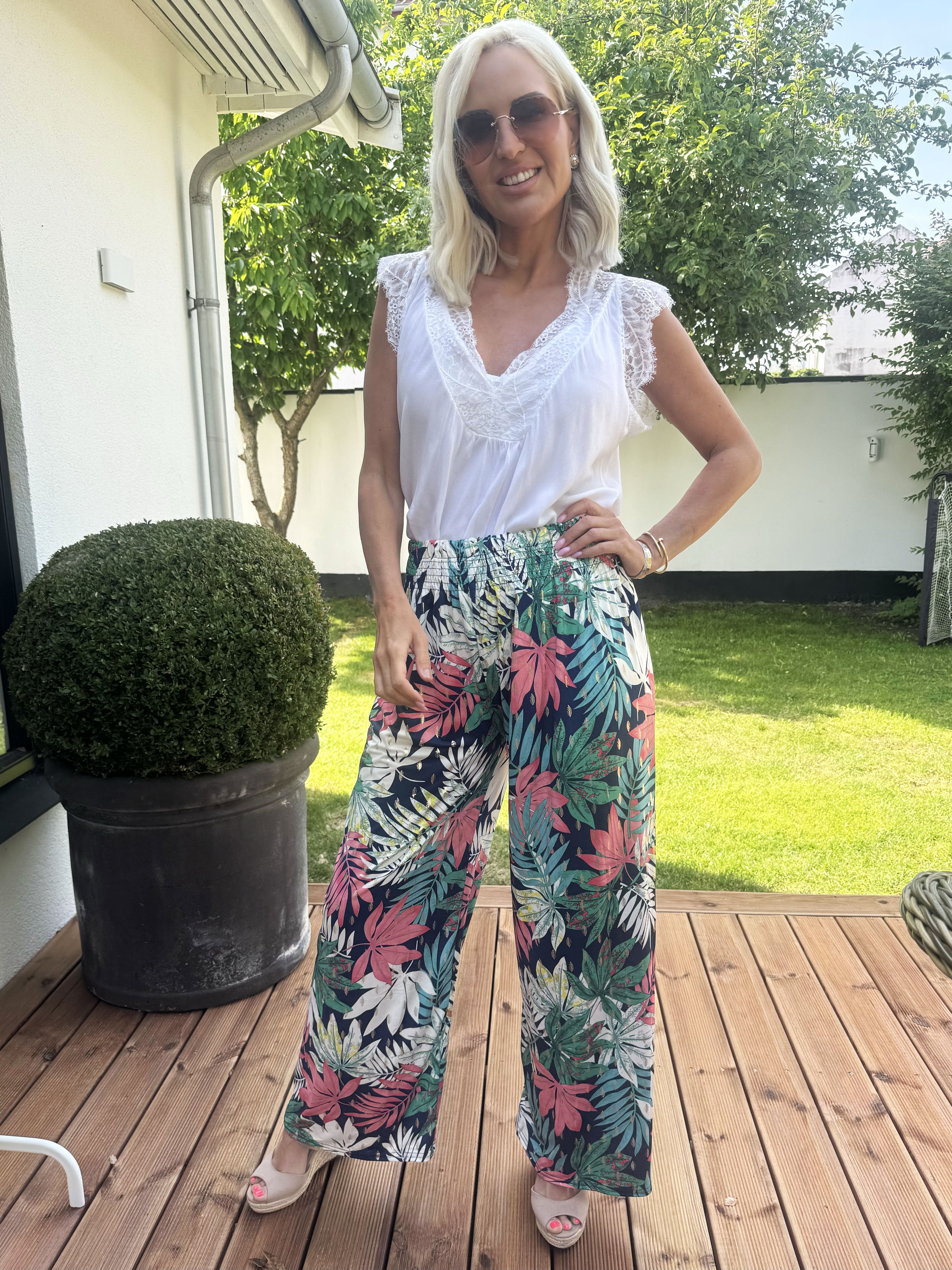 Pams Leaf Pants - Härligt stretchigt tyg som är skrynkelfritt