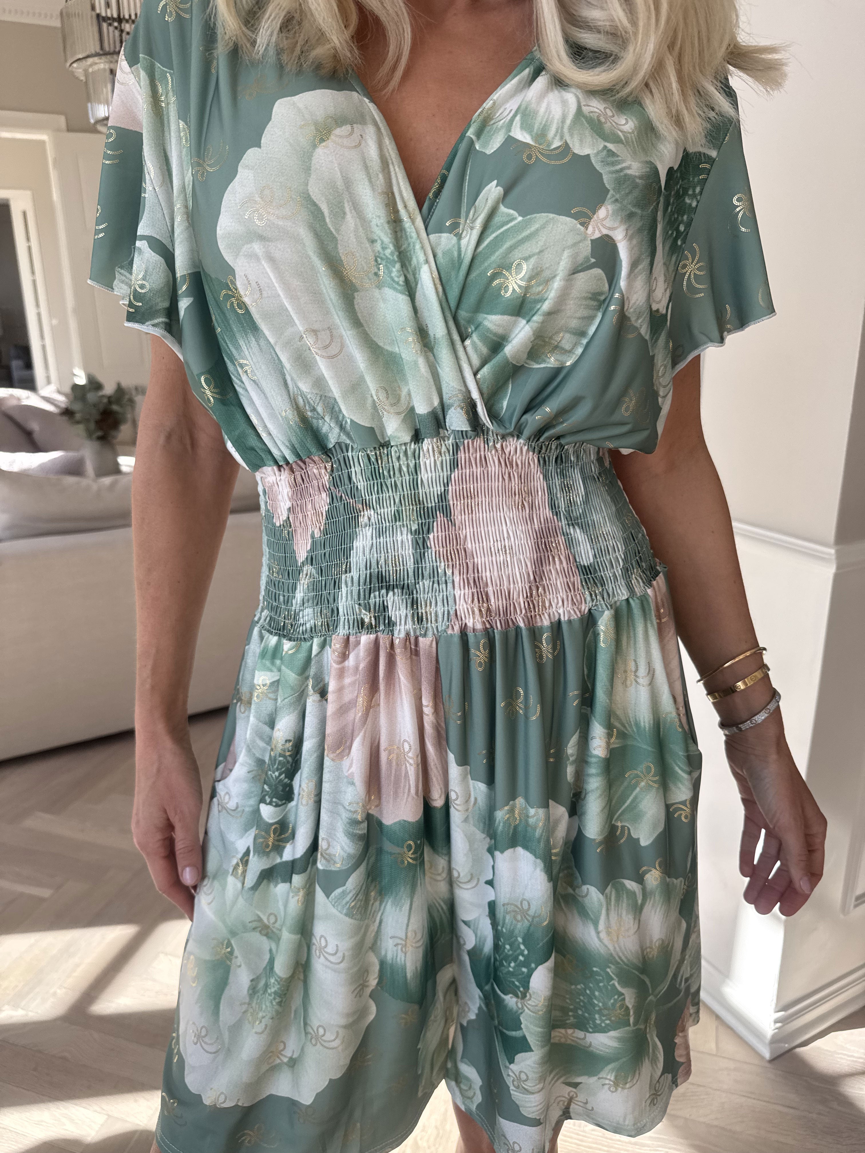 Pams Peony Playsuit - Jumpsuit med resår och blommigt tryck