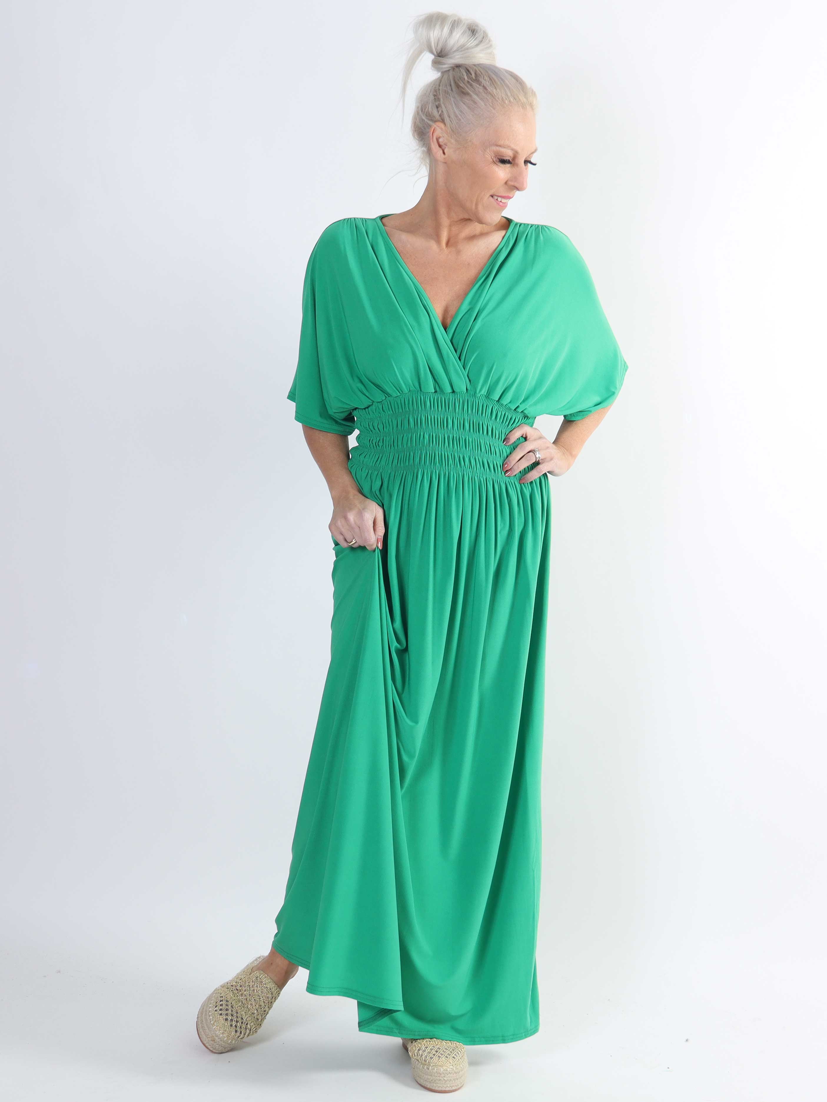 Pams Plain - Elastisk plus size kjole med smock