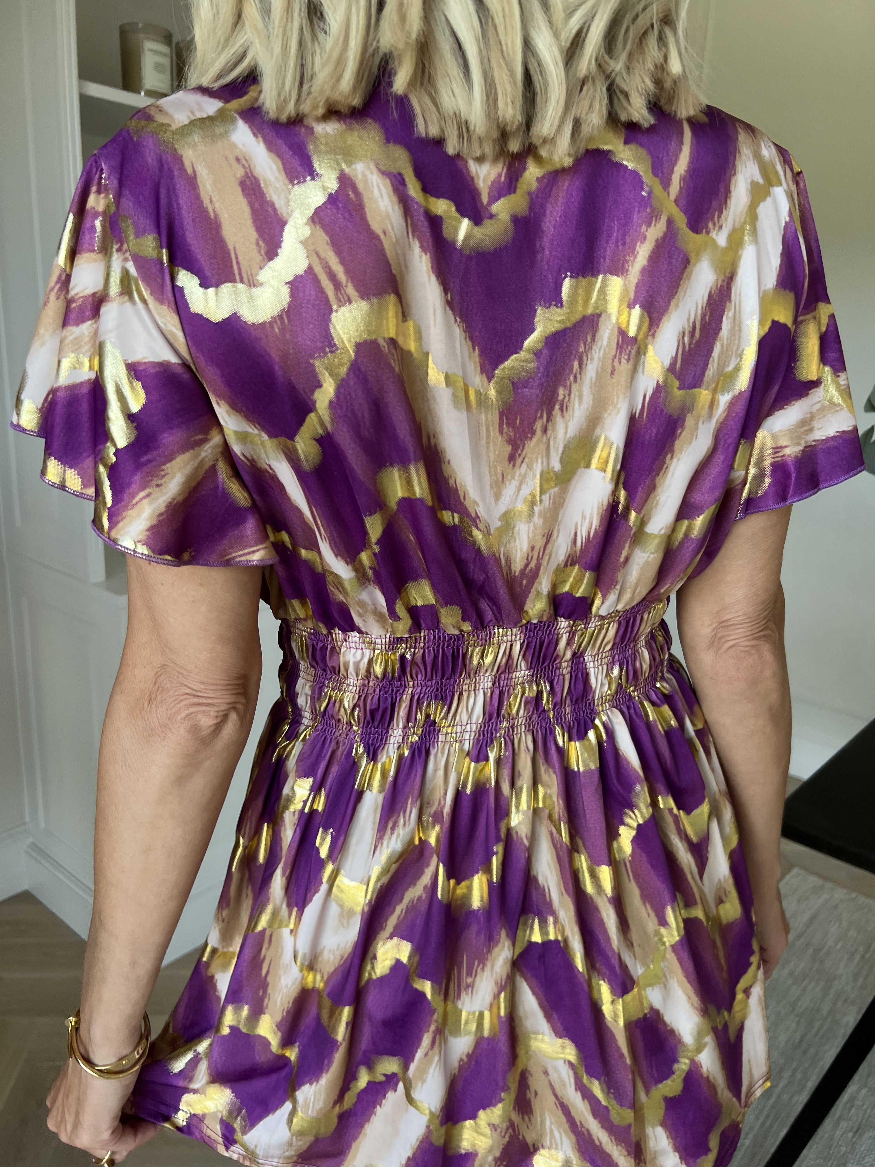 Pams Wave Shirt - Söt tunika i fint mönster med resår