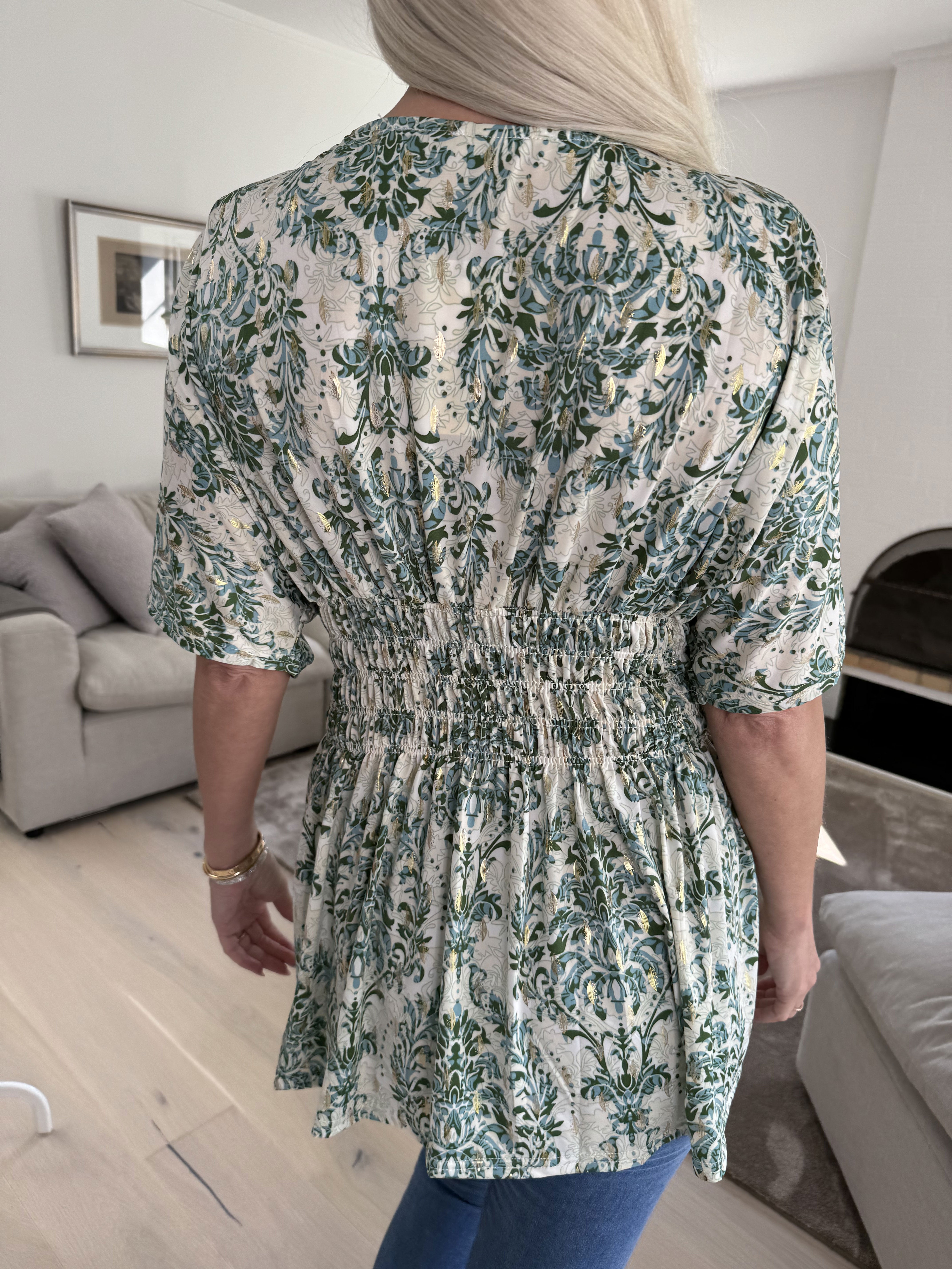 Pams Royal Shirt - Söt tunika i fint tryck med smock
