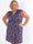 Pams Boho Short - Kort elastisk plus size-klänning i skrynkelfritt tyg