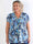 Pams Flower Shirt - Plus size bluse med fine blomster og guld detaljer