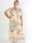 Pams Multi Leo - Plus size elastisk kjole med print og guld detaljer