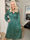 Pams Pattern Midi L/S - Elastisk kjole i krølfrit stof med lange ærmer