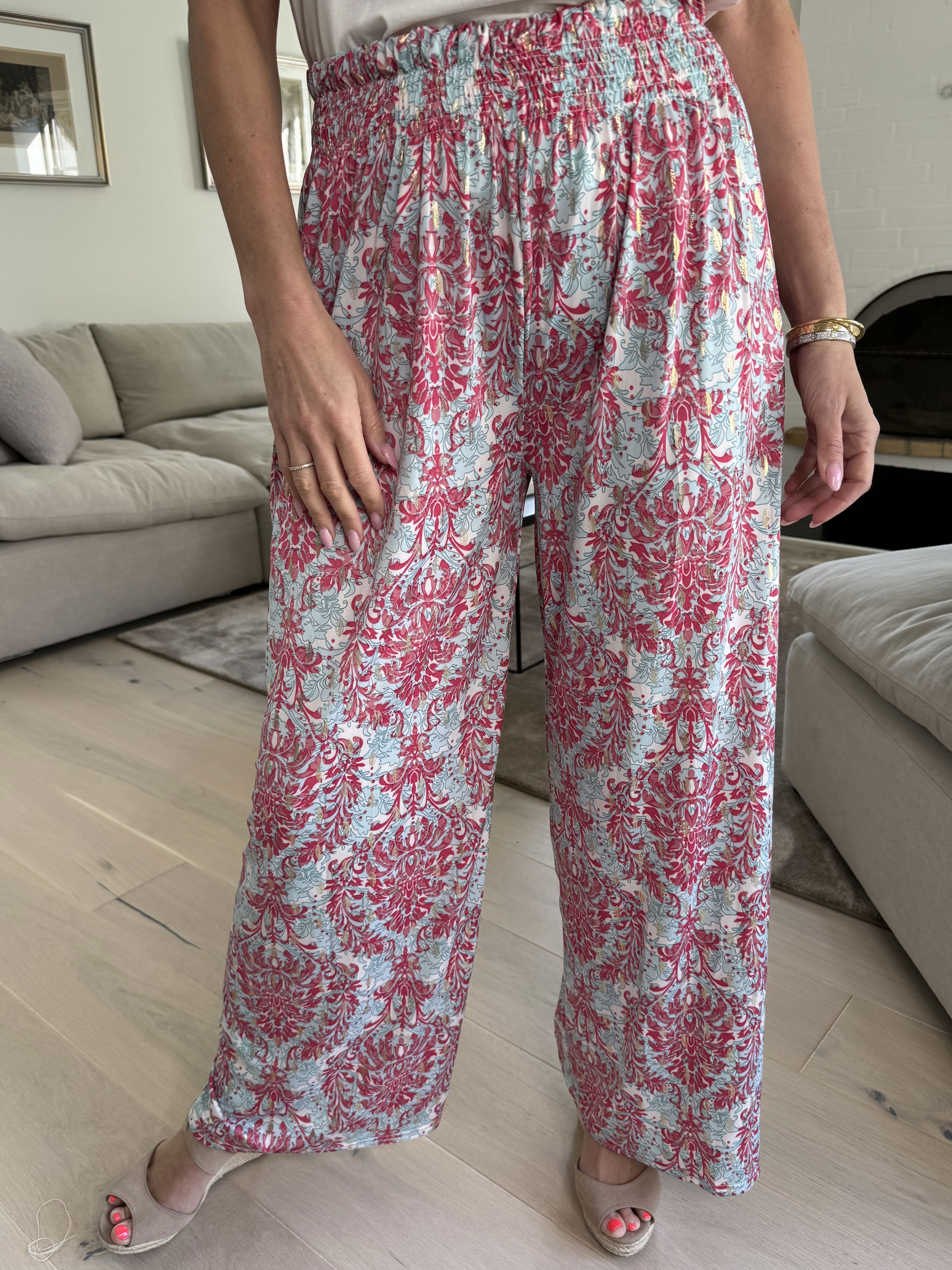 Pams Royal Pants - Elastiska byxor utan veck med elastisk linning
