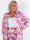 Pamy Sweet Flower - Plus size skjorta i stretchigt blommigt tyg