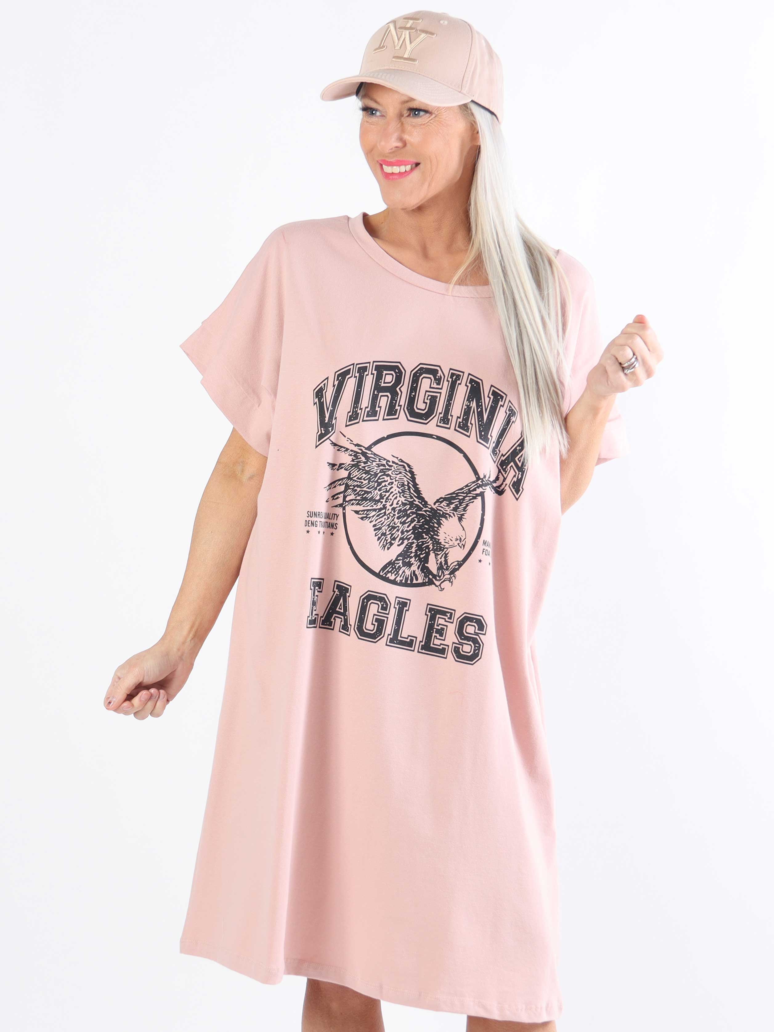 Pernille - Plus size t-shirtklänning i bomull med tryck
