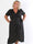 Primula Dust Gold - Plus size klänning i omlott-look med guldprickar