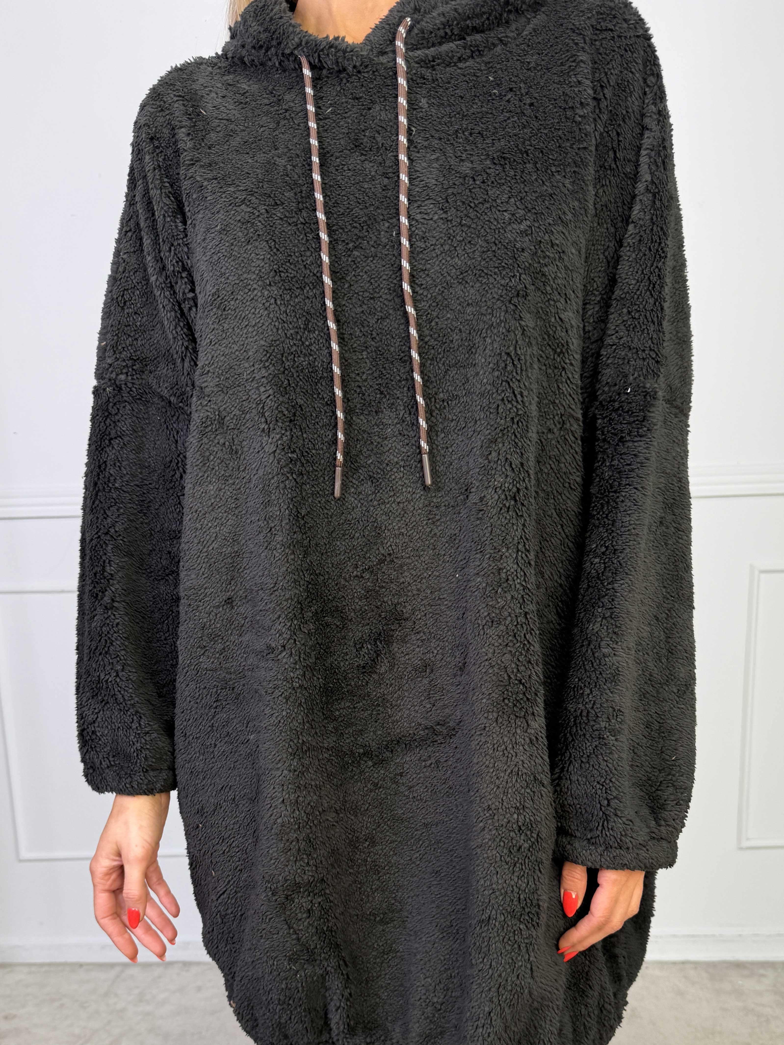 Puffy - Oversize hoodie i fluffy och mjukt material