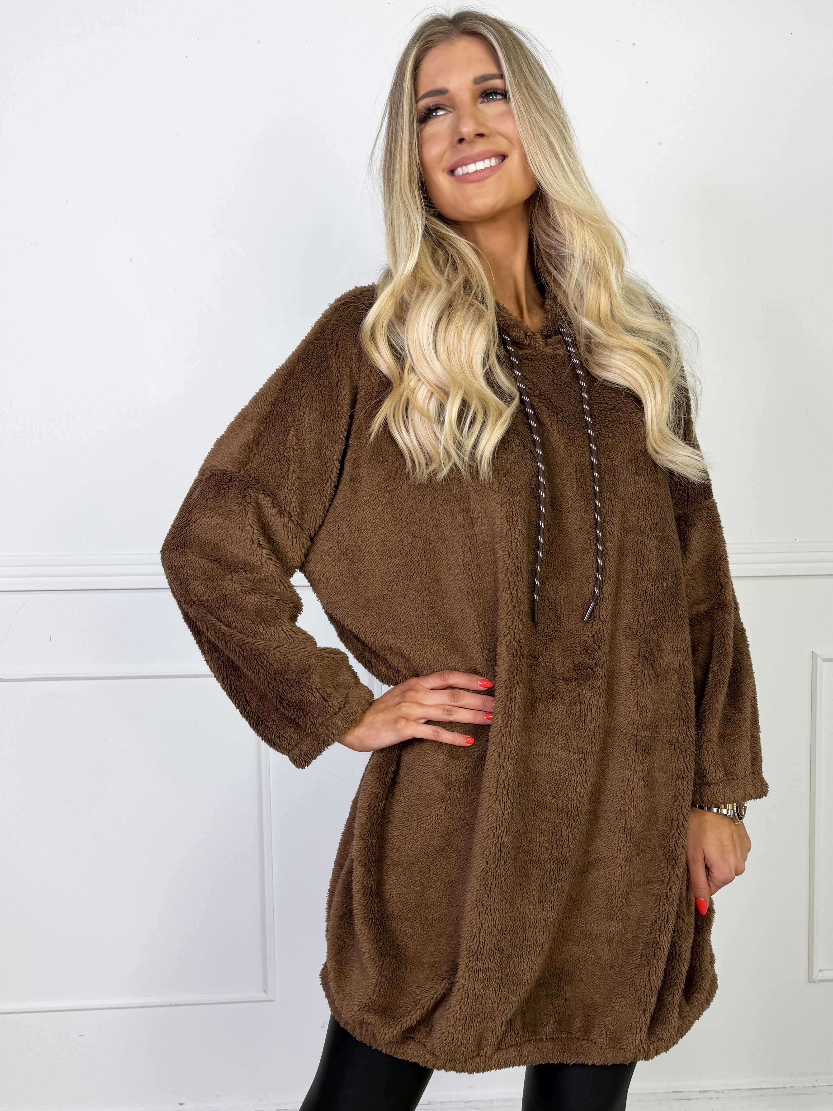 Puffy - Oversize hoodie i fluffy och mjukt material