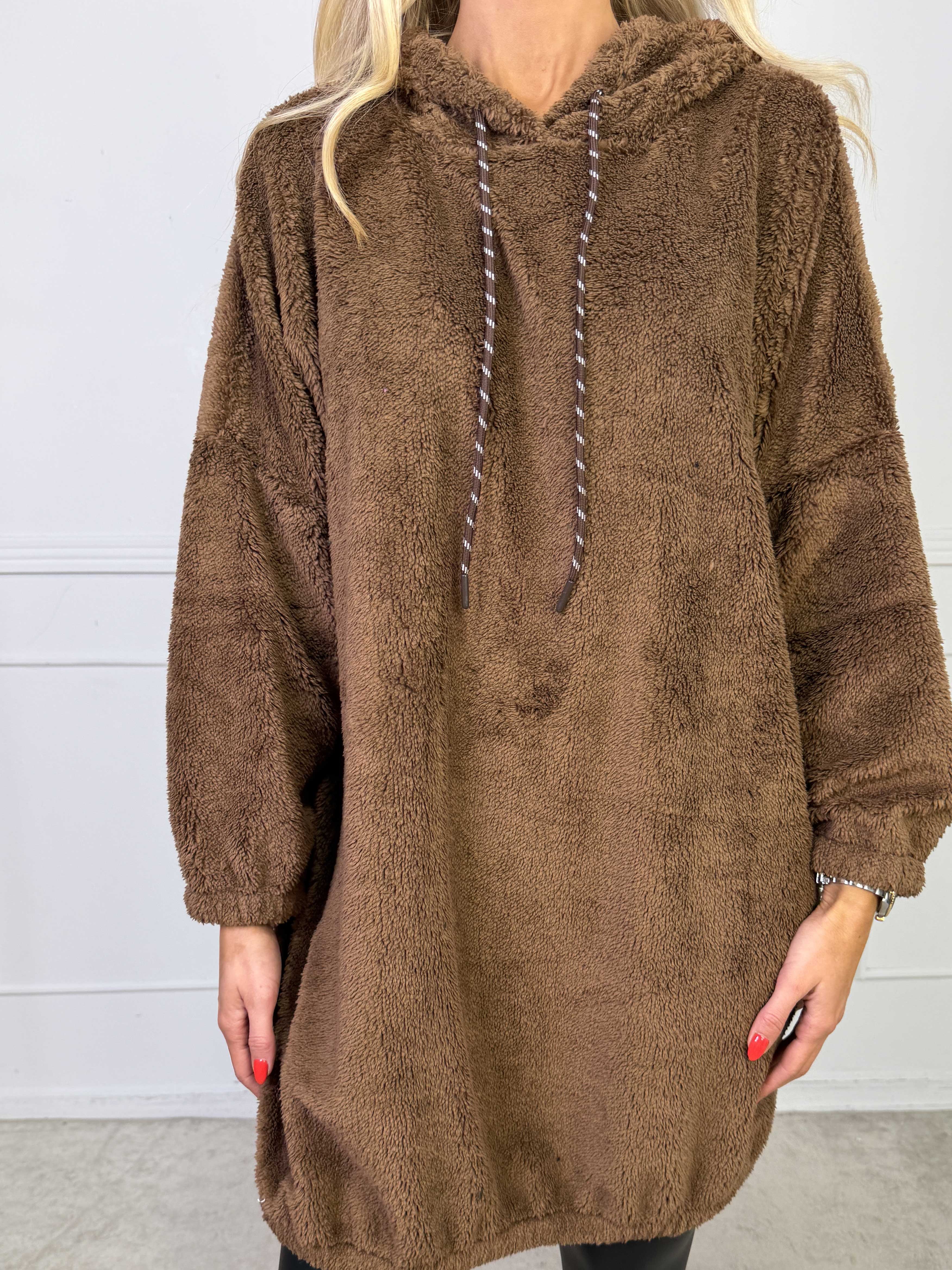 Puffy - Oversize hoodie i fluffy och mjukt material