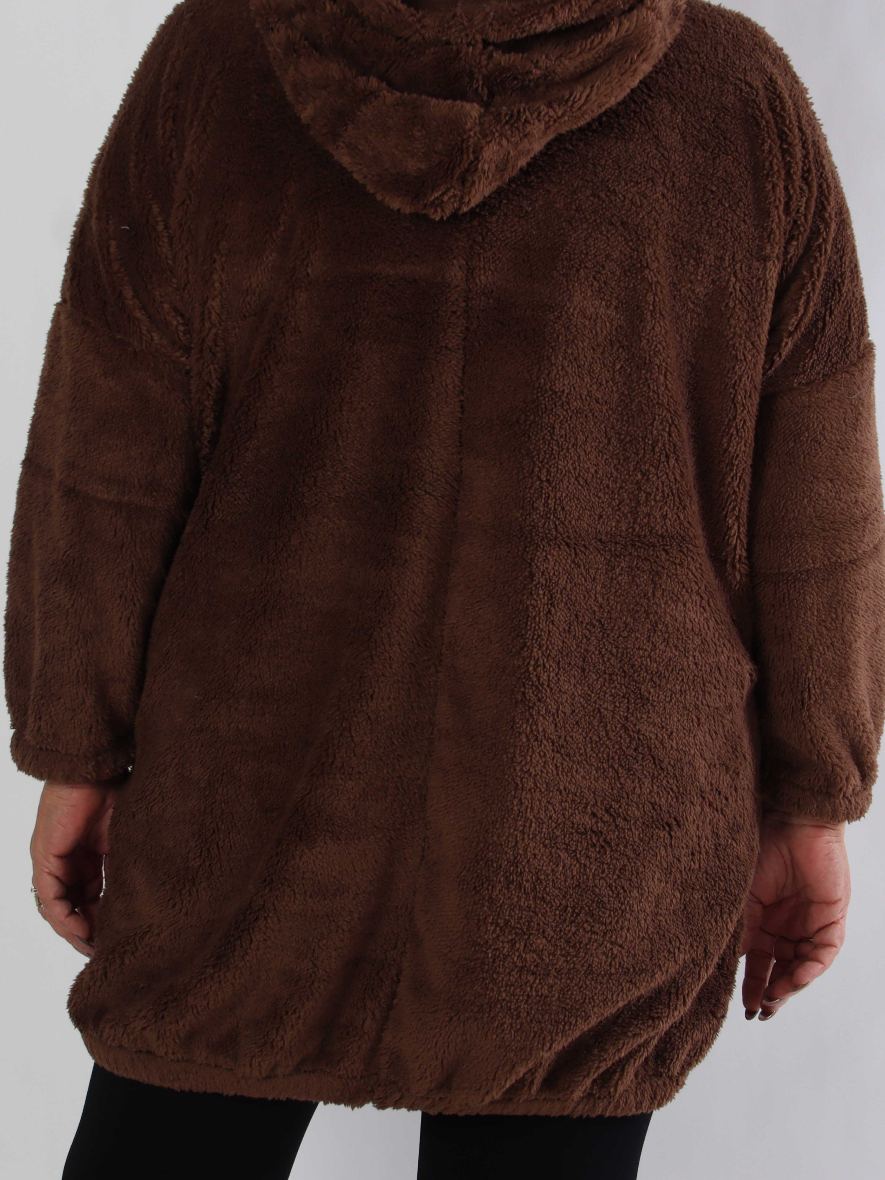 Puffy - Plus size hoodie i fluffy och mjukt material