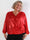 Rakel Shiny - Långärmad plus size blus i skimrande tyg