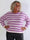 Romilly - Blød plus size strikbluse i en behagelig viskoseblanding med striber