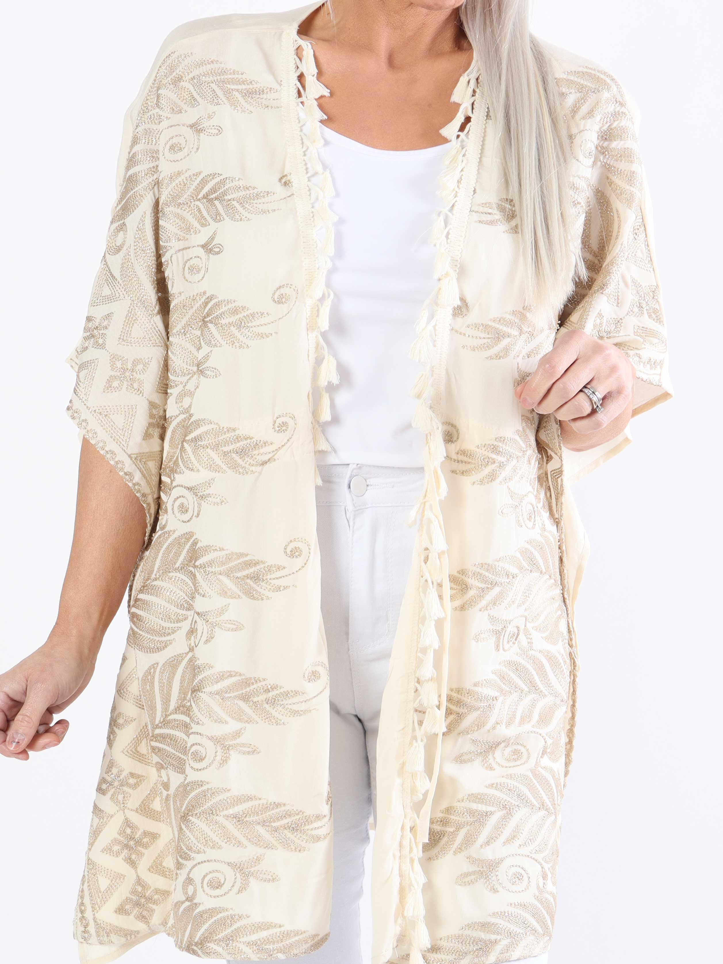 Samira - Vacker kimono i plus size med broderi