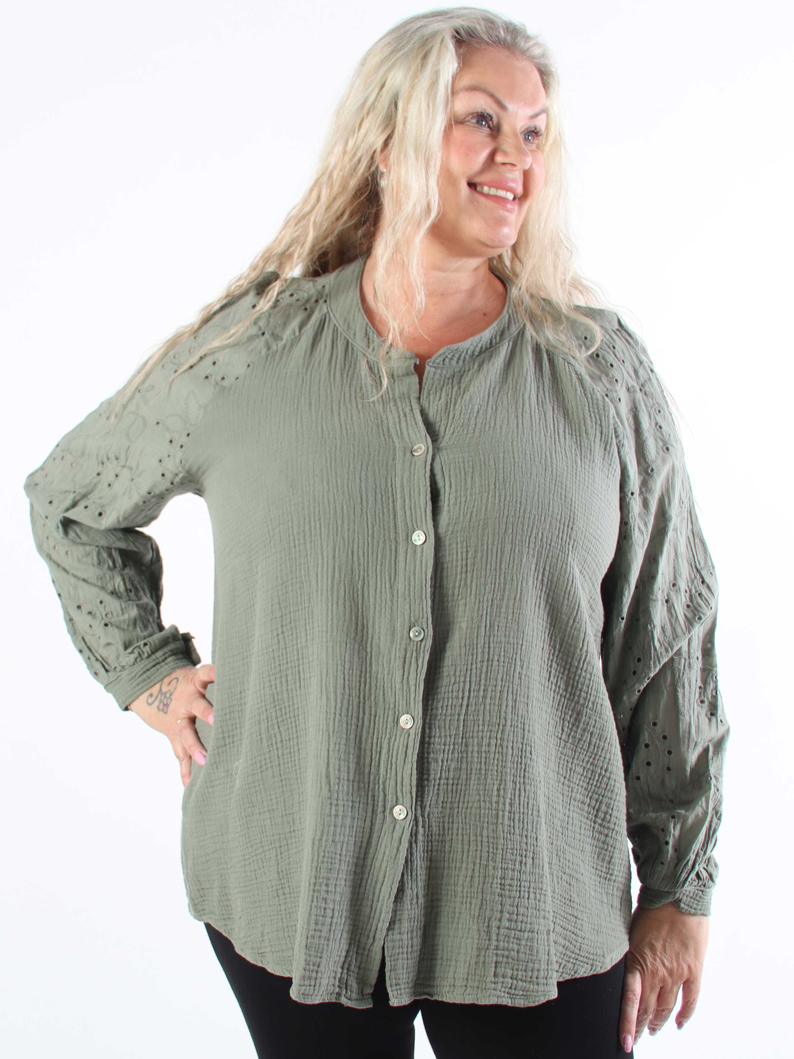 Sandrini - Mjuk bomullsskjorta i plus size