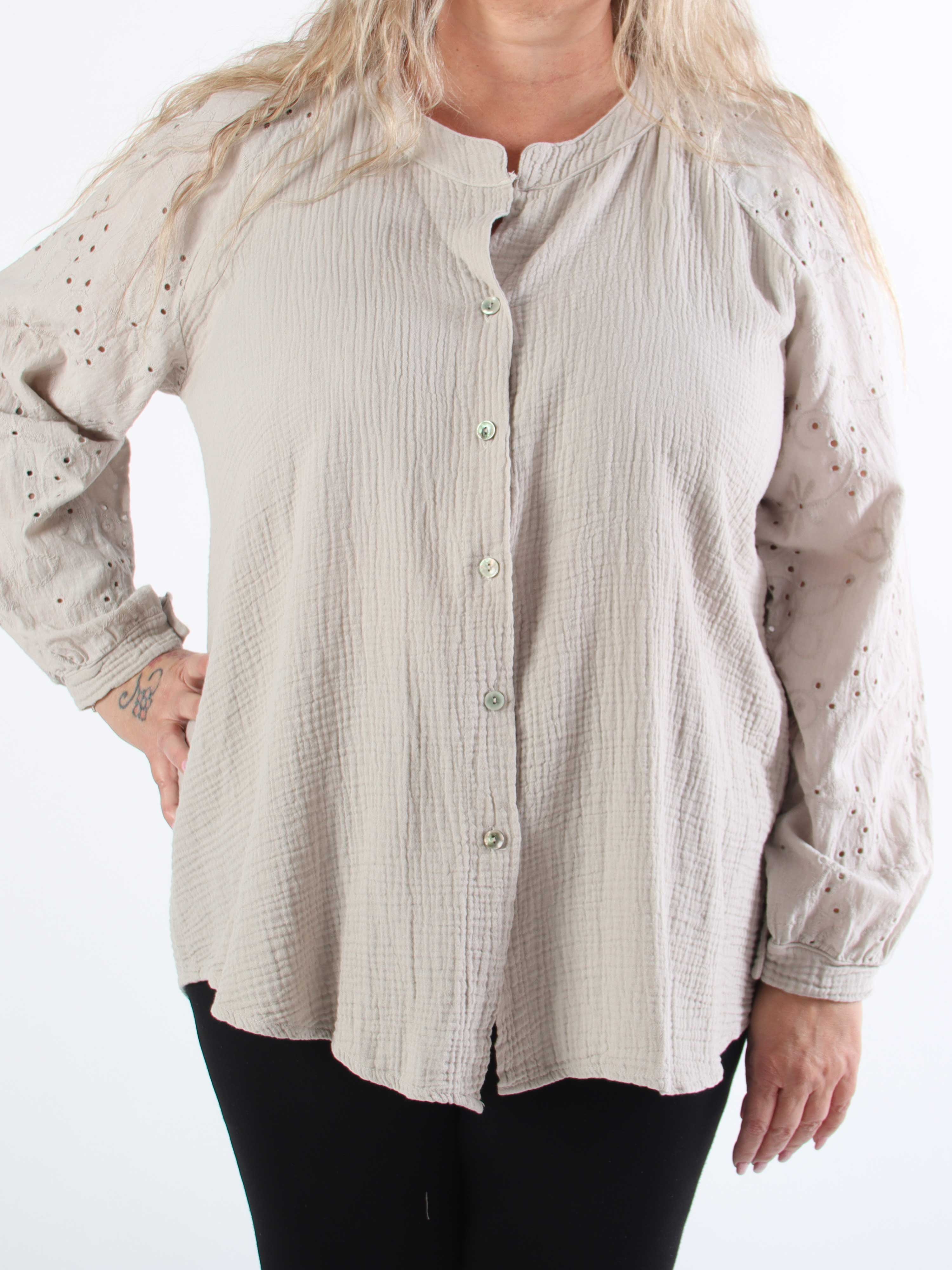 Sandrini - Mjuk bomullsskjorta i plus size