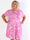 Sansa Butterfly Short - Elastisk plus size kjole med sommerfugleprint