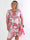 Savina Flower - Blomstret elastisk plus size kjole i slå-om-look