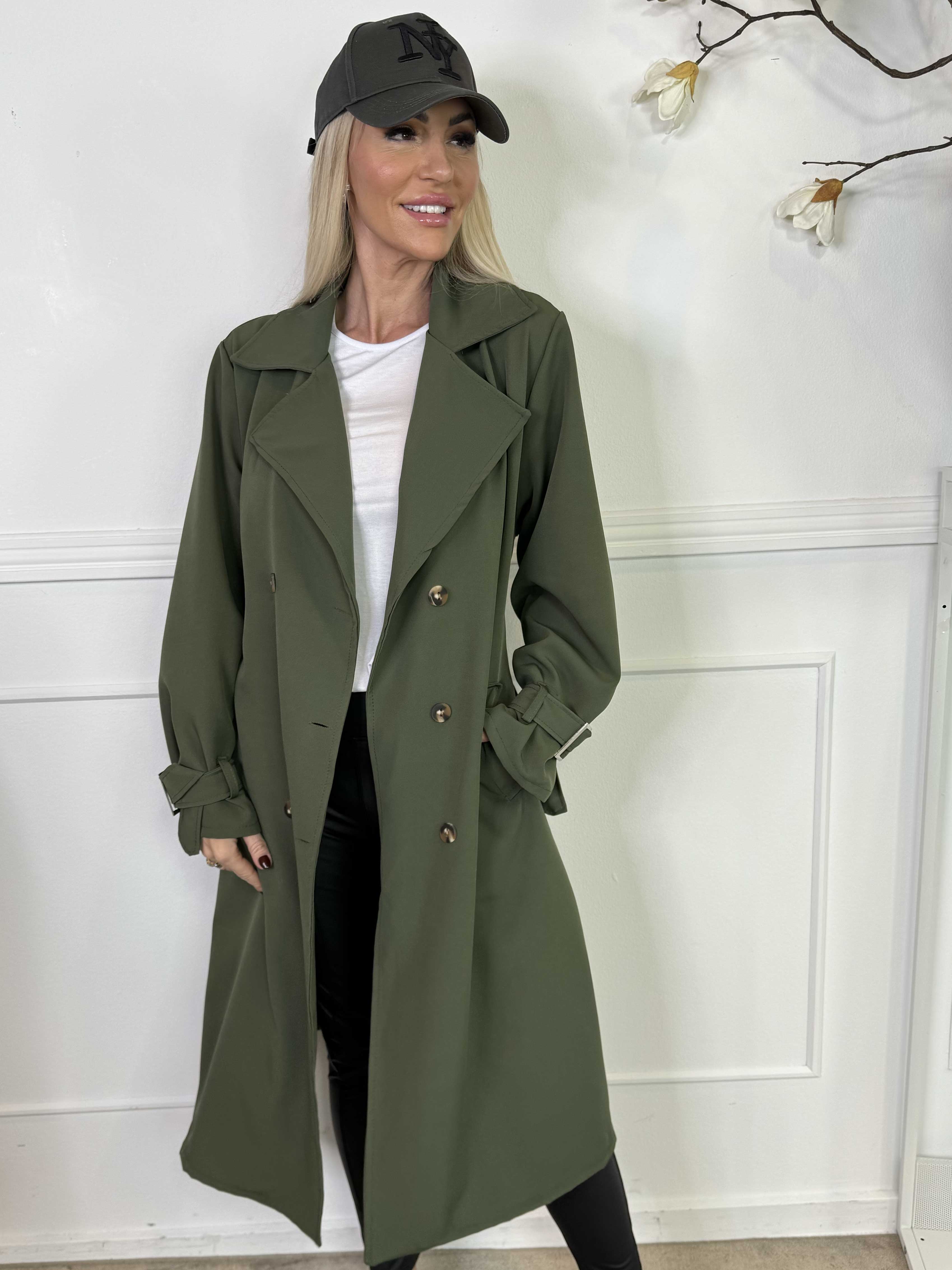 Sharpay - Lätt trenchcoat med knytskärp
