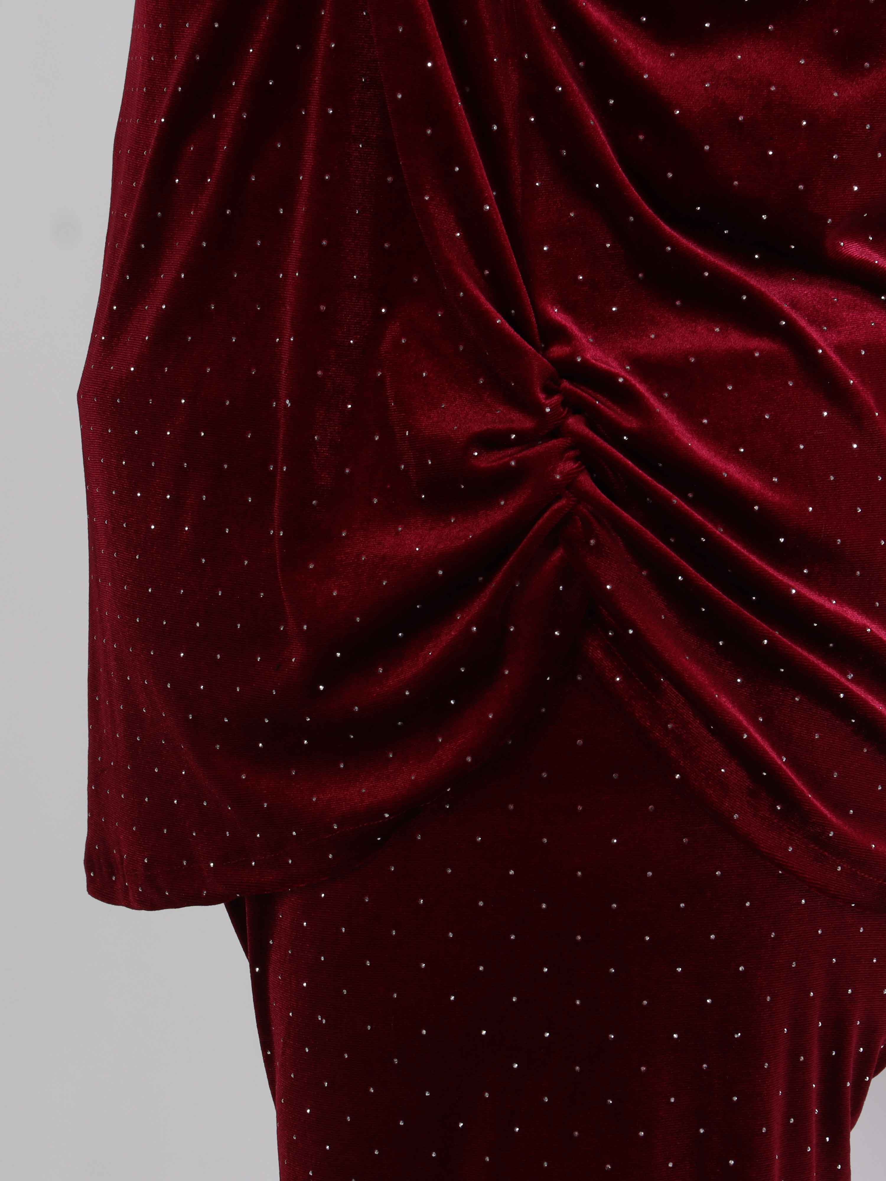 Sparkling - Mjukt plus size set i velour med glittrande stenar