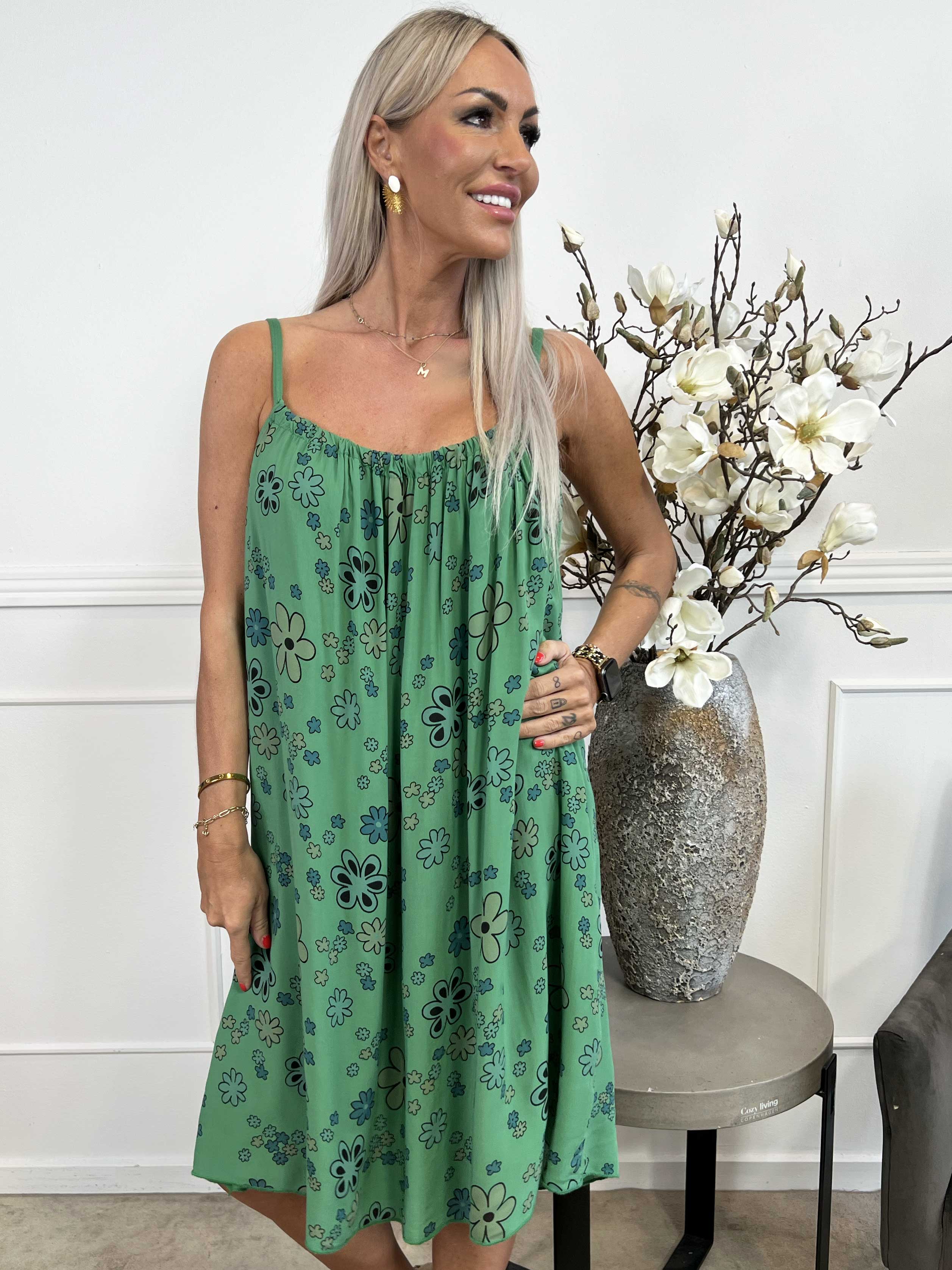 Sunshines Flower - Lätt viskosklänning med blommigt tryck