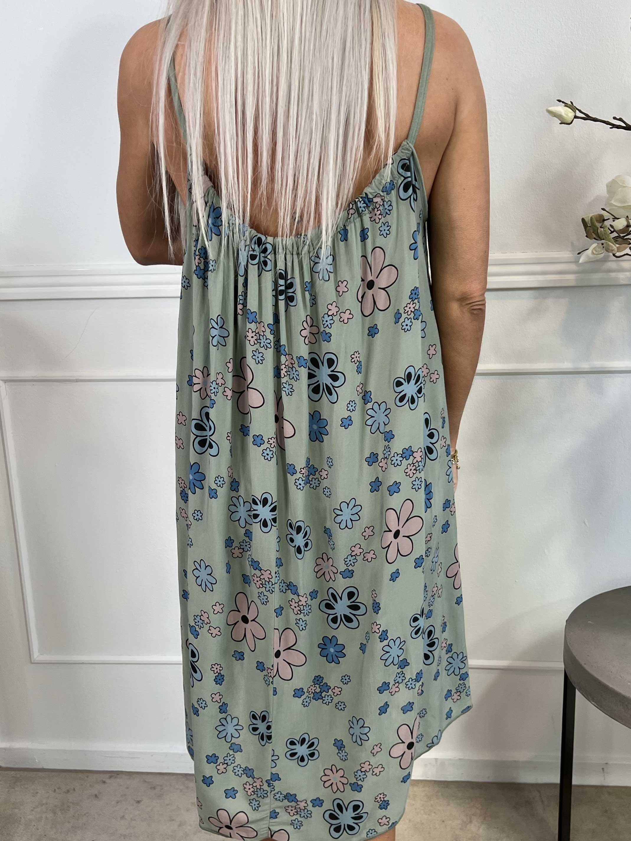 Sunshines Flower - Lätt viskosklänning med blommigt tryck
